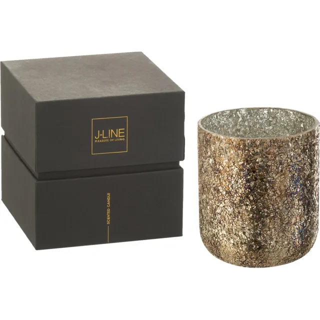 J-Line geurkaars Luxuria - Cookie Crunch - glas - brons - large - 80U