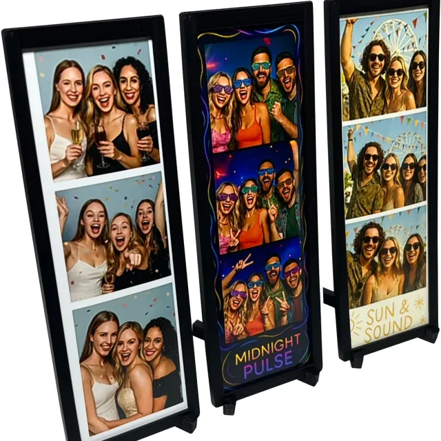 Nillie Fotostriphouder - Zwart - 3 Stuks - Fotohouder - Fotolijst - Fotolijstje - Fotostandaard - 5 x 15