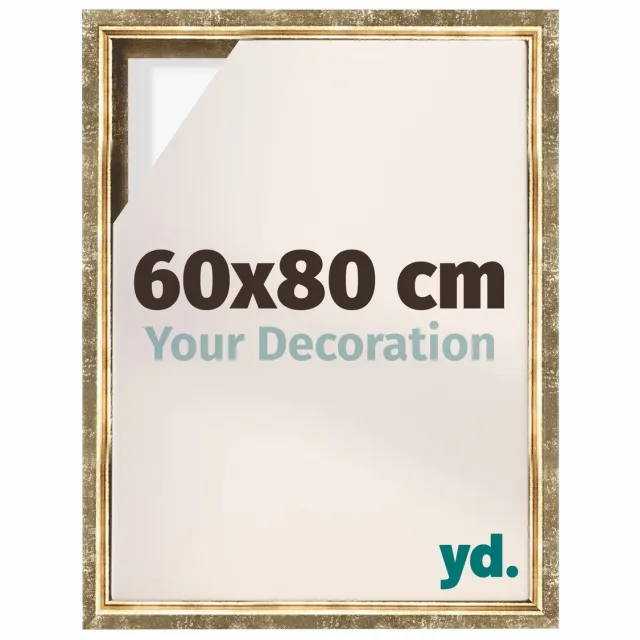 yd. yd, Baklijst 60x80 cm Goud Antiek - Lijst voor Canvasdoek - MDF Lyon