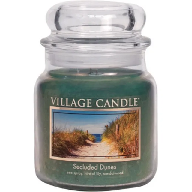 village candle Medium Jar Secluded Dunes Turqoise