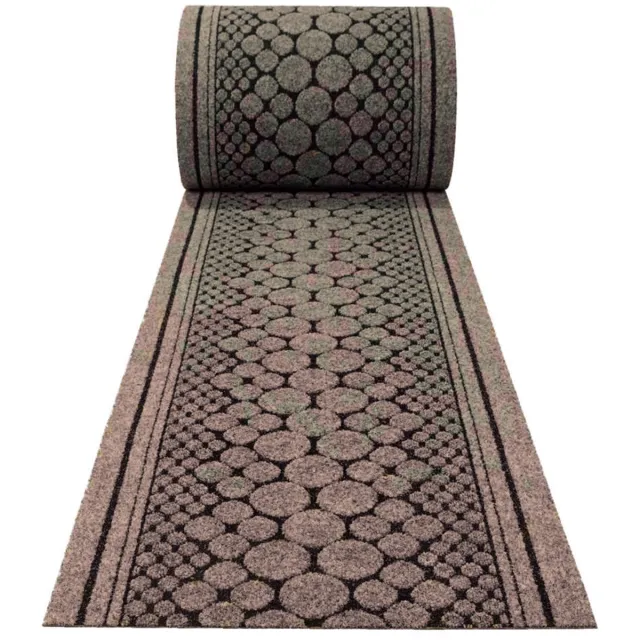 JYG tapijtloper Stone Bruin 66 x 500cm (=5m) Keukenloper - Anti Slip - snijdbaar