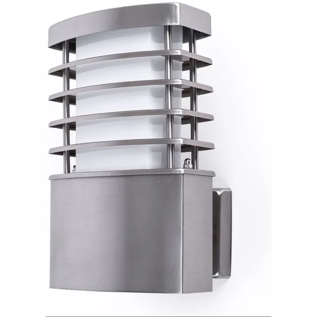 Wofi Buiten wandlamp tuinverlichting patio roestvrij staal licht zilver Wofi 4034.01.97.7000