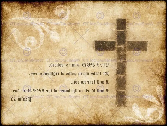 Provento Religieuze quote typografie poster met Psalm 23 herder thema. Gericht op christelijke geloofsovertuigingen.