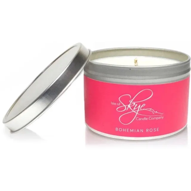 Isle of Skye Candle Company Sojawaskaars Roos - Blikje - Handgemaakt - 30 uur - Isle of Skye Candle Company Transparant
