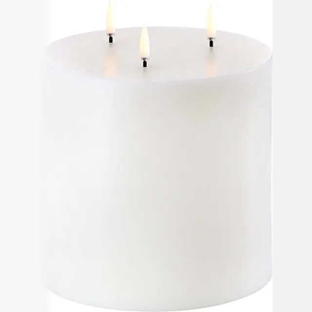 Uyuni LED kaars - 15 x 15 cm - Uyuni LED rustieke Kaars Nordic white