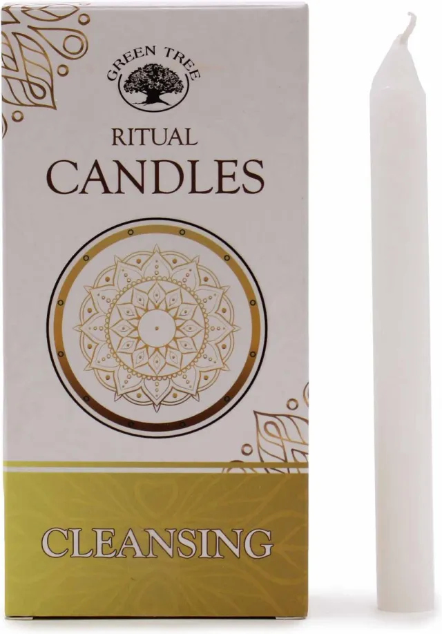 Green Tree Candle Rituele Kaarsen Cleansing - Magic Spell Kaarsen - Wit - (10 Stuks)