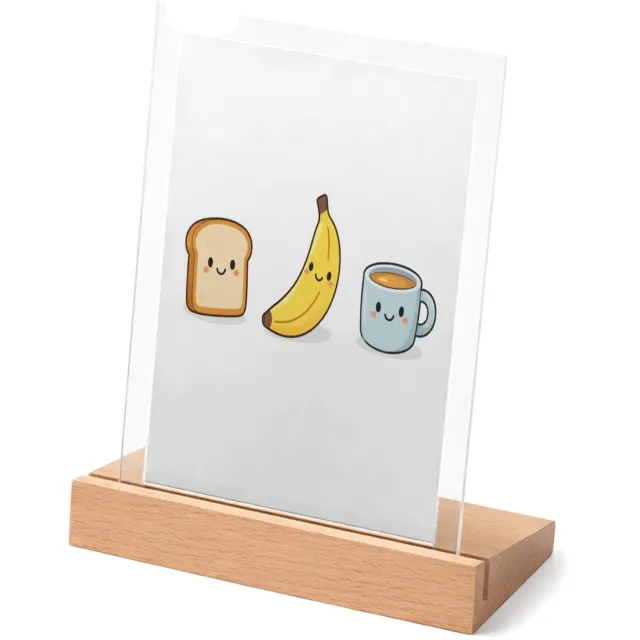 Mr Cadeautjes Glasframe met vaste tekst - design Rustige ontbijtprint met een speelse centrale boodschap en d | cadeau Wit