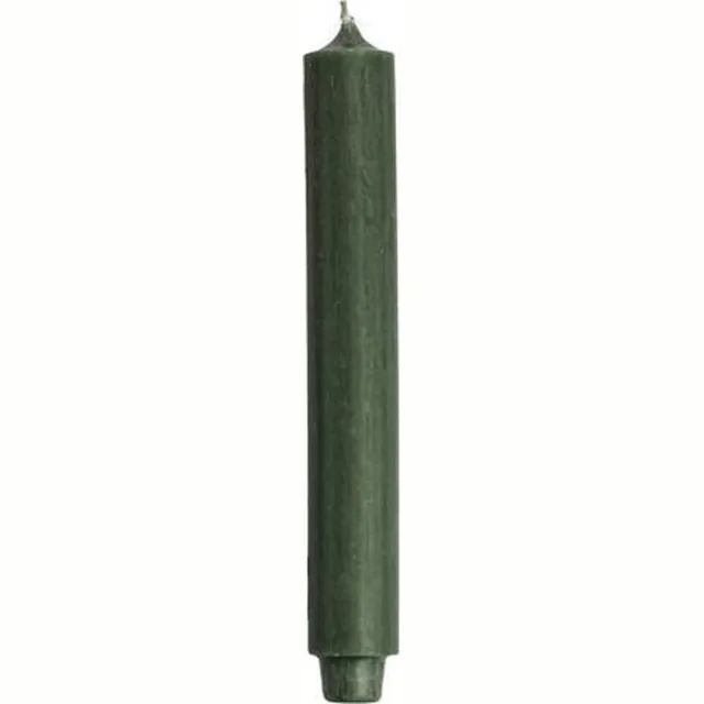 Rustik Lys Dinerkaarsen dik (3.2) Jagd grun/ Jacht groen 10 stuks