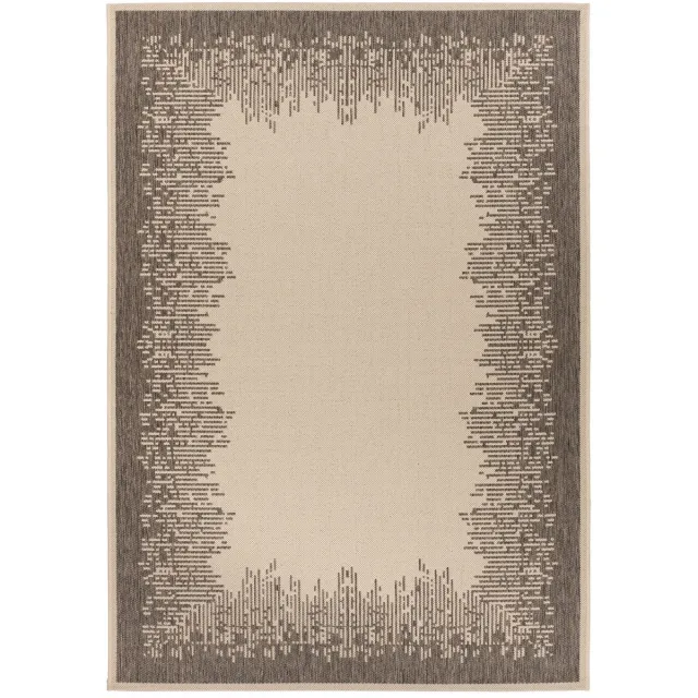 Padiro elegant laagpolig vloerkleed - crème / offwhite - vintage patroon - voor binnen en buiten - voor vloerverwarming - van polypropyleen