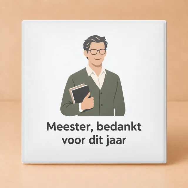 Bedruk King Sfeervolle vintage tegel Rapporten, rendieren en rode pennen – Vereenvoudigde botanische prent voor leraren - 11 x 11 cm Wit