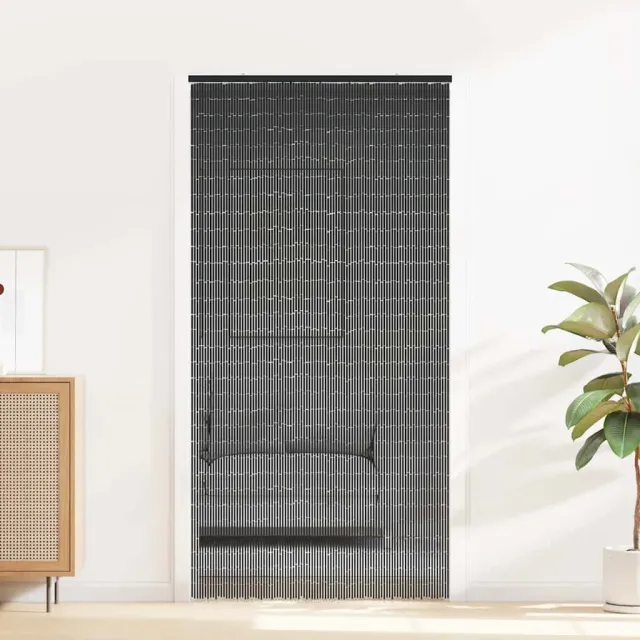 vidaXL Insectengordijn 100x200 cm bamboe donkergrijs