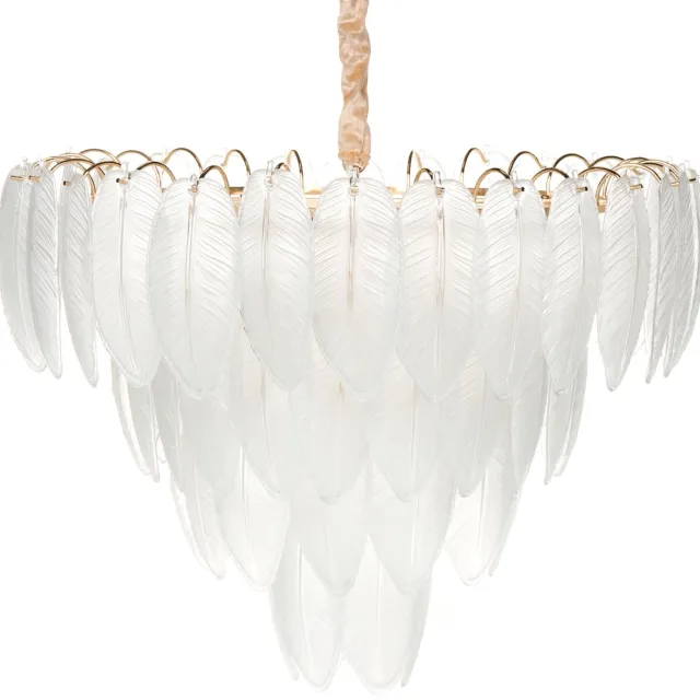 Beliani MAHAICA - Kroonluchter - Messing/Transparant - Glas Goud
