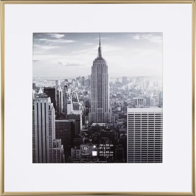 Henzo Fotolijst - Henzo - Manhattan - Fotomaat 40x40 cm - Goud