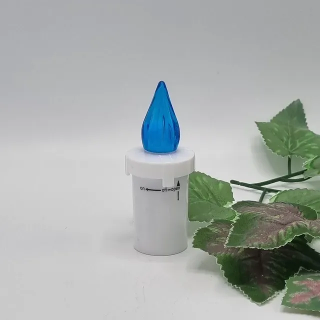 Cortina Led kaars - Blauw - 2160 branduren - Inclusief batterij - Flikkerend vlam - Grafkaars - Herdenkingslicht