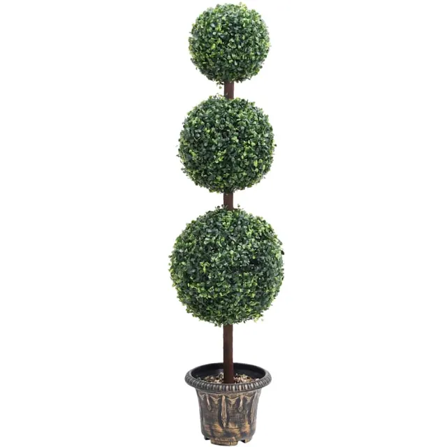 vidaXL Kunstplant met pot buxus bolvorming 118 cm groen
