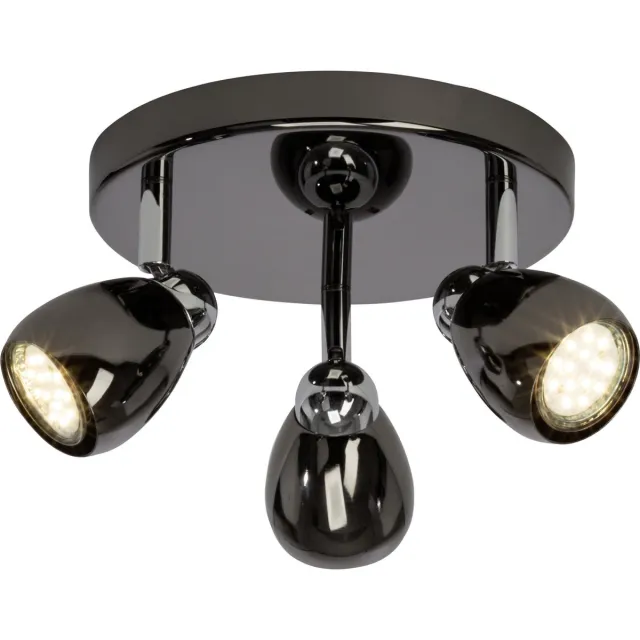 Brilliant MILANO LED - Plafonnière - Zwart;Chroom Antraciet Grijs Zwart