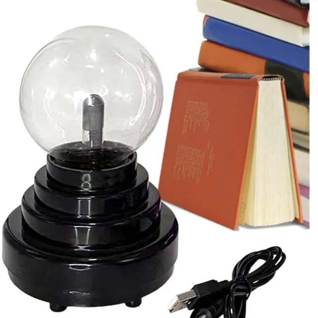 RFWR Interactieve plasma wereldbol - Oplaadbare USB bureaulamp met geluiddempende elektrostatische bal Multicolor