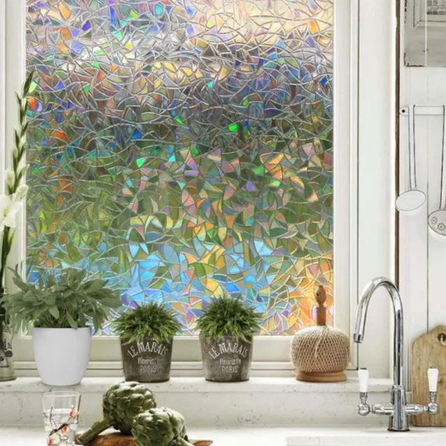 Br@ndless Raamfolie Glas in Lood - Zelfklevend - Antieke Look - Lood Regenboog - Meerkleurig