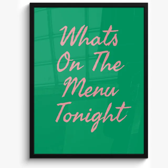 FrameYourWall Poster in lijst - Fotolijst 50x70 cm - Posters - Menu - Quote - Roze - Posterlijst zwart - Decoratie - Wanddecoratie woonkamer - Muurdecoratie slaapkamer