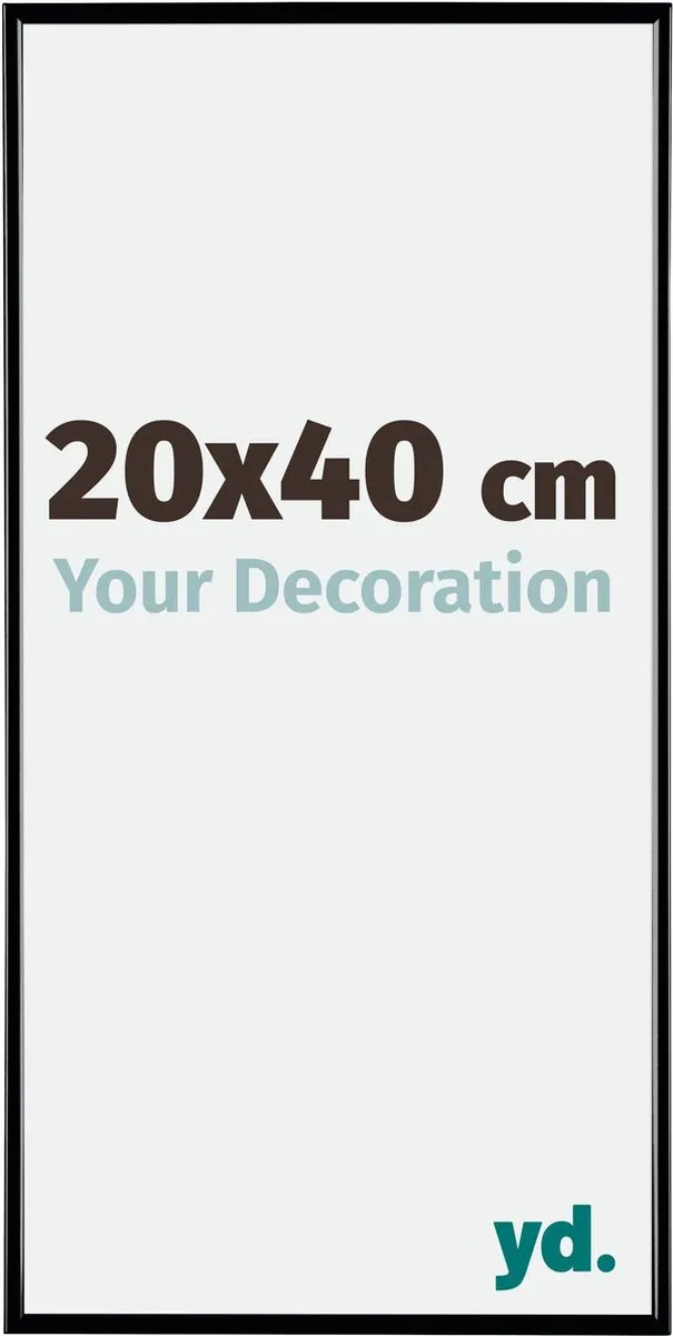 yd. Your Decoration - Fotolijst 20x40 cm - Kunststof - Zwart Hoogglans - Evry