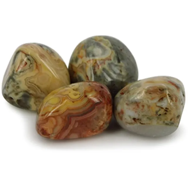 Ruben Robijn Agaat crazy lace 250 gr. trommelstenen (mt3) Geel