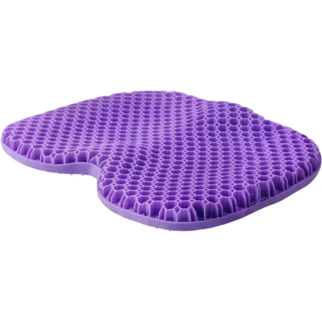 rimmo Zitkussen voor Stoel - Honingraat Gelkussen, Koelend en Ergonomisch, Anti-Druk Silicone Kussen voor Langdurig Zitten Thuis & Kantoor - Paars
