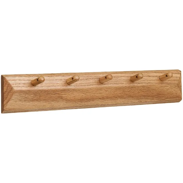 Nest of Nora Wandkapstok met 5 haken 50x8.5 cm - Eiken - Natural - Garderoberek Bruin