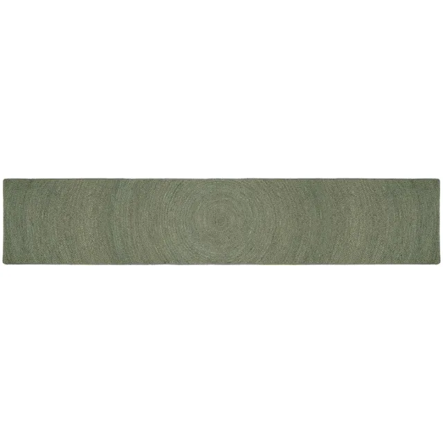 vidaXL Gebied - Tapijt - Olijfgroen - 60 - x - 400 - cm - Jute