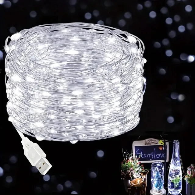 Sorelia led verlichting - kerstverlichting buiten & binnen - kerstboomverlichting - Wit licht - 200 Leds - USB aansluiting - 20M