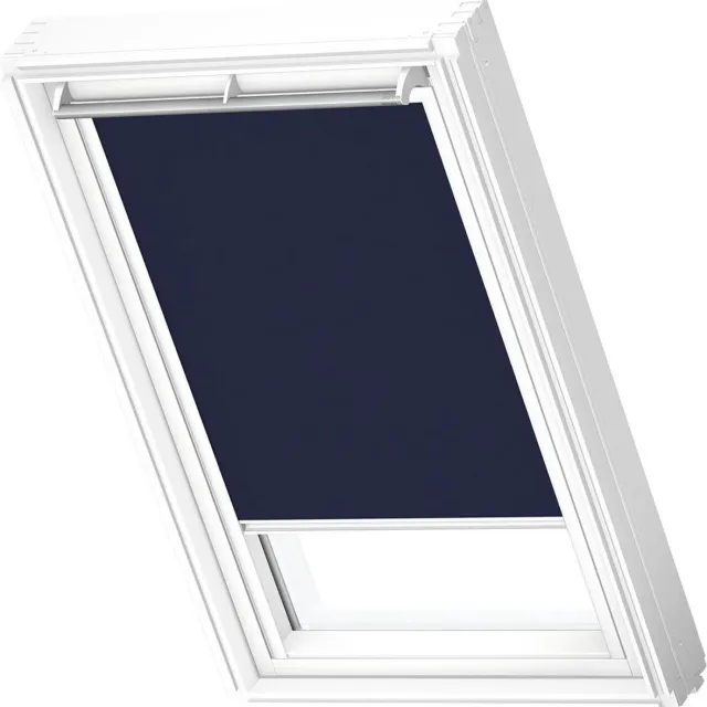 VELUX Origineel Verduisterend Rolgordijn (DKL) Wit Kozijn, CK04, Donkerblauw