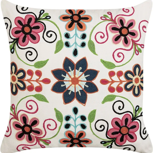 Beliani BAHRAICH - Sierkussen - Multicolor - 50 x 50 cm - Katoen Meerkleurig