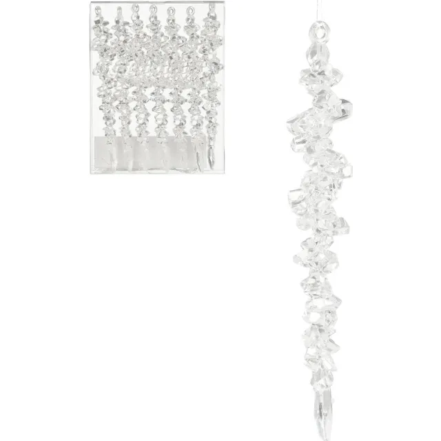 Mica Decorations ornament pegel (set van 7) Transparant