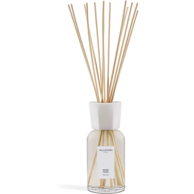 Millefiori Milano Geurstokjes 500 ml - White Musk - 9 tot 12 maanden Wit