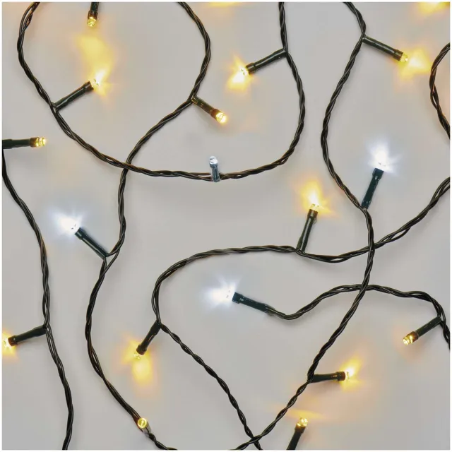 Emos Standaard LED-kerstlichtslinger met koppelstukken, 10 m, voor buiten, warm/koud wit, D1AN01