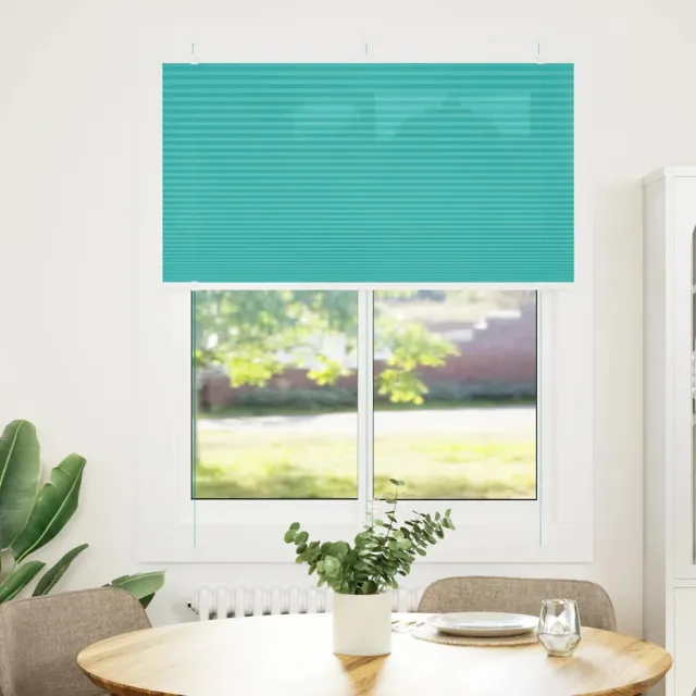 vidaXL Plissé rolgordijn 110x150cm stofbreedte 109,4cm petrol groen