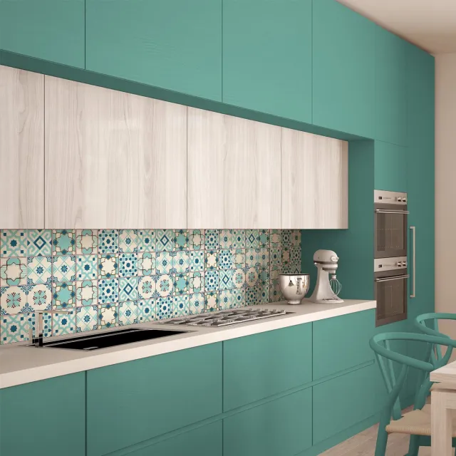 Ambiance Sticker Tegelstickers voor de keuken en badkamer - 24 Azulejos Colomban tegelstickers - 24 stickers van 10x10 cm Multi color