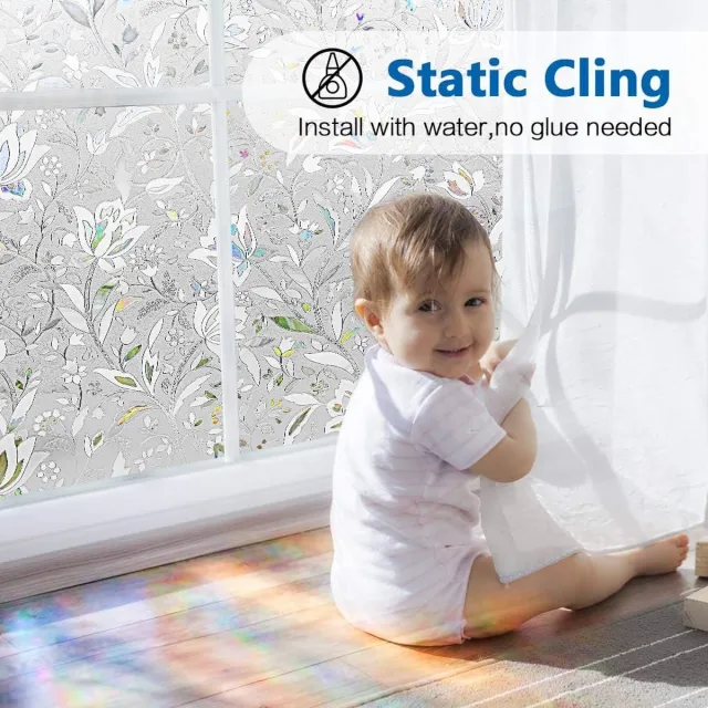 TysiFUMU Vensterfolie decoratiefolie privacy film ondoorzichtig hoge kwaliteit , 44.5x200cm Transparant