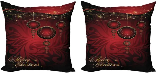 ABAKUHAUS Kussenhoes Set 2x60x60 cm – Dubbelzijdig – Geel Rubin Burgund