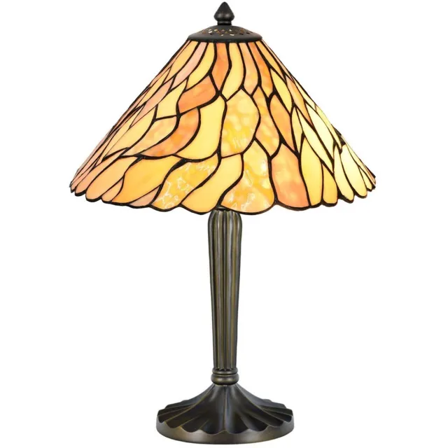 Coloured by Art Tafellamp Jade Ø 33 cm op Clover voet - Art Deco Trade Zwart