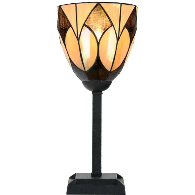 Coloured by Art Tiffany Tafellamp Parabola small - Art Deco Trade Bruin