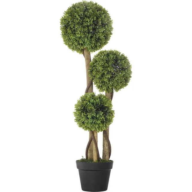 Homona Kunstbuxus in pot - 90 cm hoog - Groen