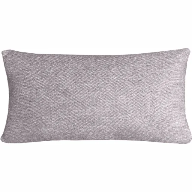 Malagoon Magic violet double faced recycled wool rectangle cushion Violet, Offwhite