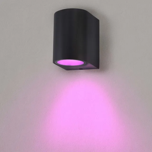 LEDVION SMART LED Wandlamp Sacramento - GU10 - IP54 - Zwart