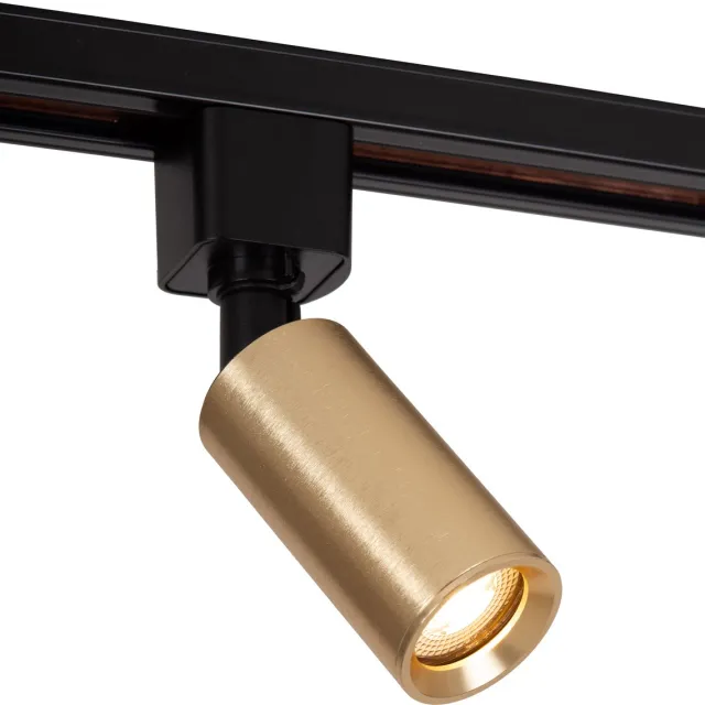 Lucide TRACK RITMO Railspot - 1-fase Railsysteem / Railverlichting - 1xGU10-MR11 - Mat Goud / Messing (Uitbreiding)