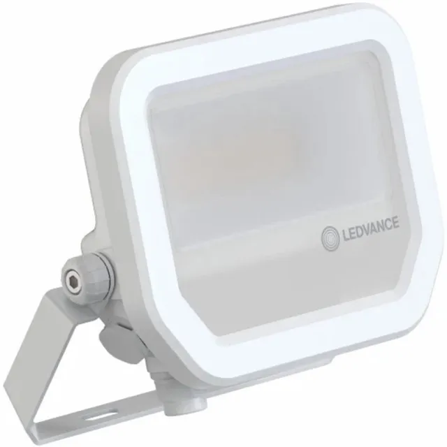 LEDVANCE LED Floodlight Aluminium Wit 8W 1200lm 100D - 840 Koel Wit | IP66 - Symmetrisch Zonder