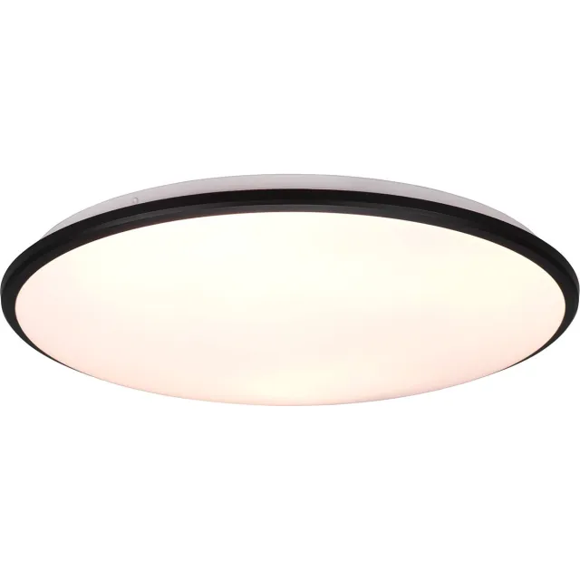 RL LIVE YOUR LIGHT Reality - LED Plafondlamp - Plafondverlichting - 34W - Warm Wit 3000K - Dimbaar - Rond - Zwart - Kunststof