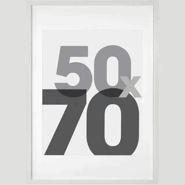 Esque Posterlijst 50x70 - Fotolijst voor 50x70 of 40x50 - Fotokader wit
