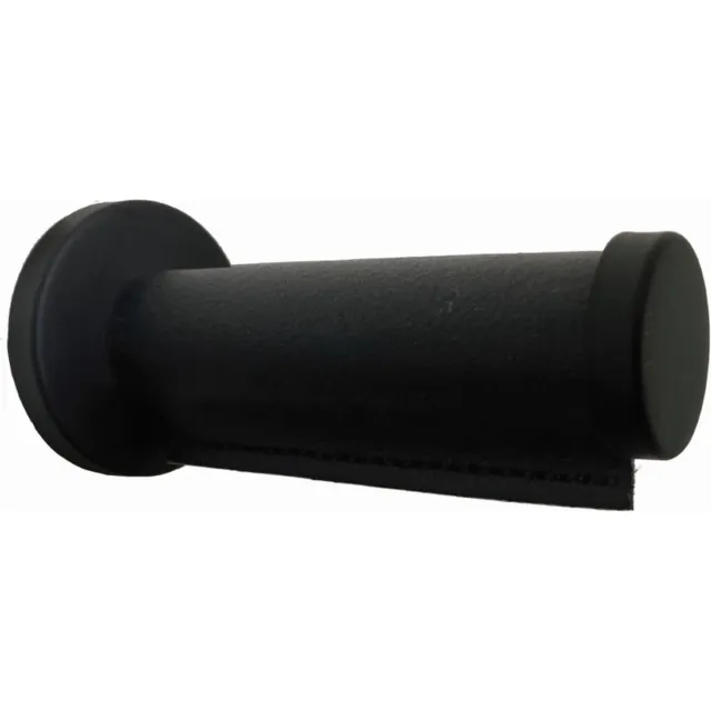 ROOOTZ Wandhaak Roootz HOOK - Kleur Mat Zwart + Leer Zwart - 2 per carton Zwart - Leer Zwart