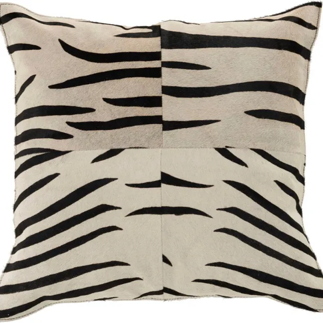 Dulaire Sierkussen Zebra Print/Huid 45x45 - incl. vulling wit