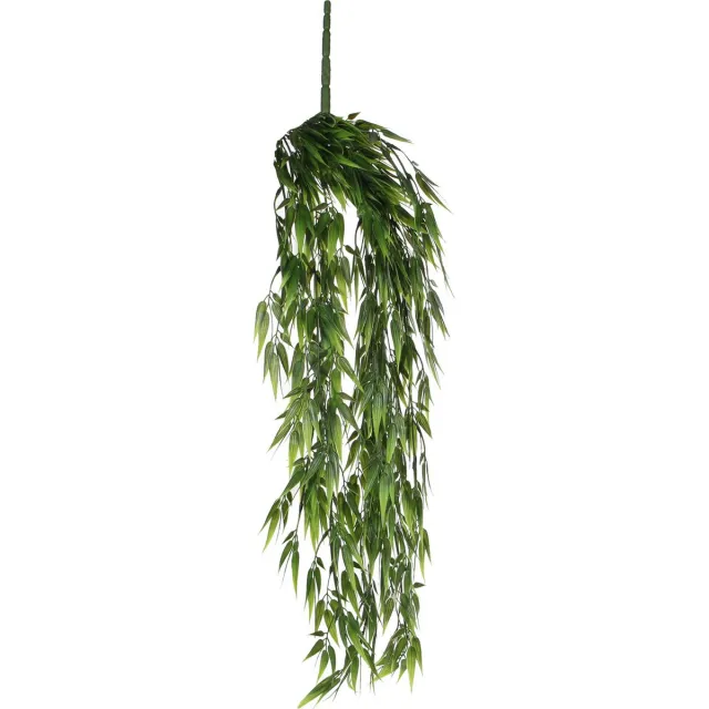 Mica Decorations Bamboe kunstplant/hangplant - groen hangend - 80 x 20 cm